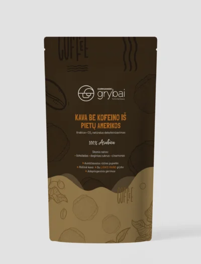 Kava be kofeino (Decaf) su Liuto karcių (Lion's Mane) ekstraktu 10:1 | 100g