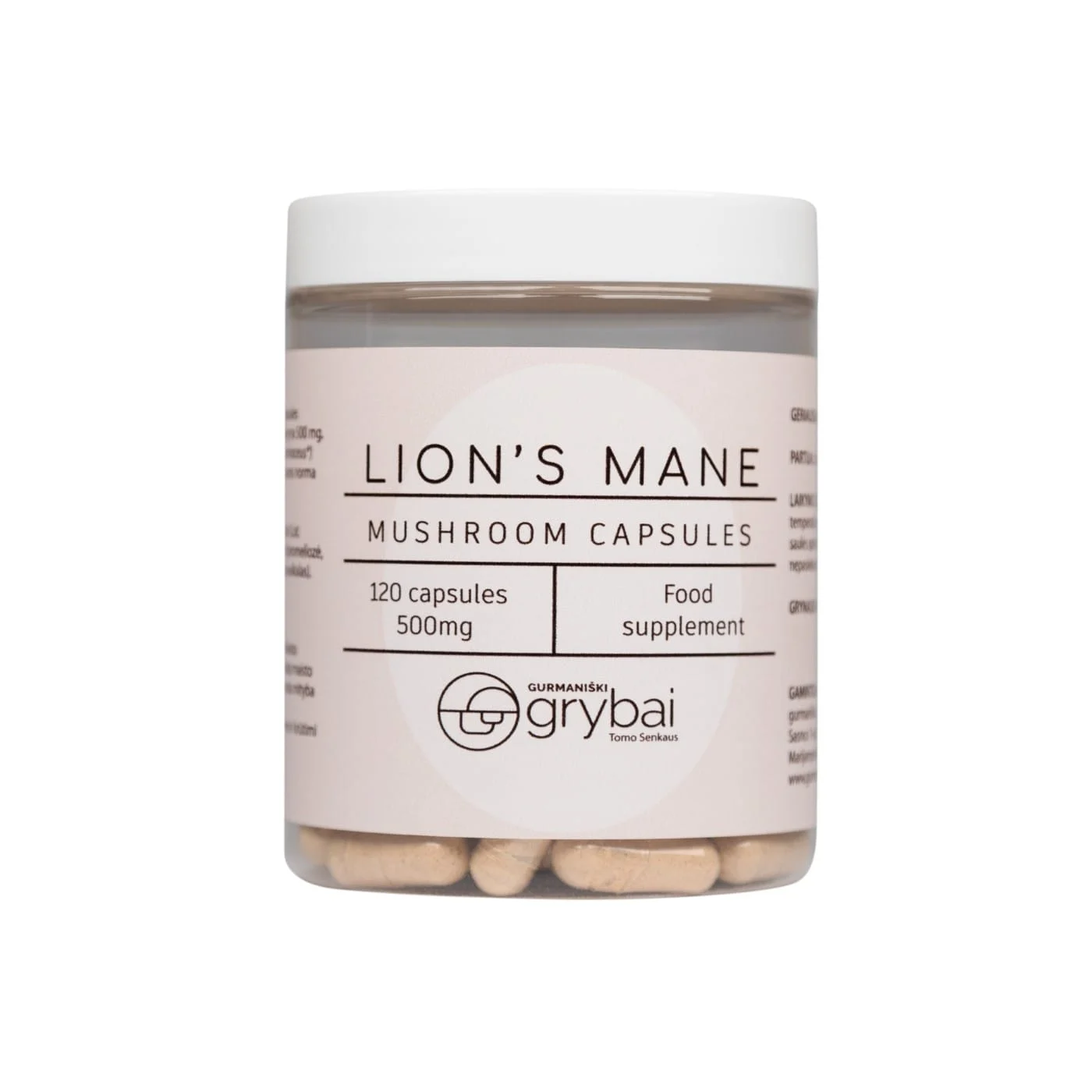 Liuto karciai (Lion's Mane) kapsules 120vnt.