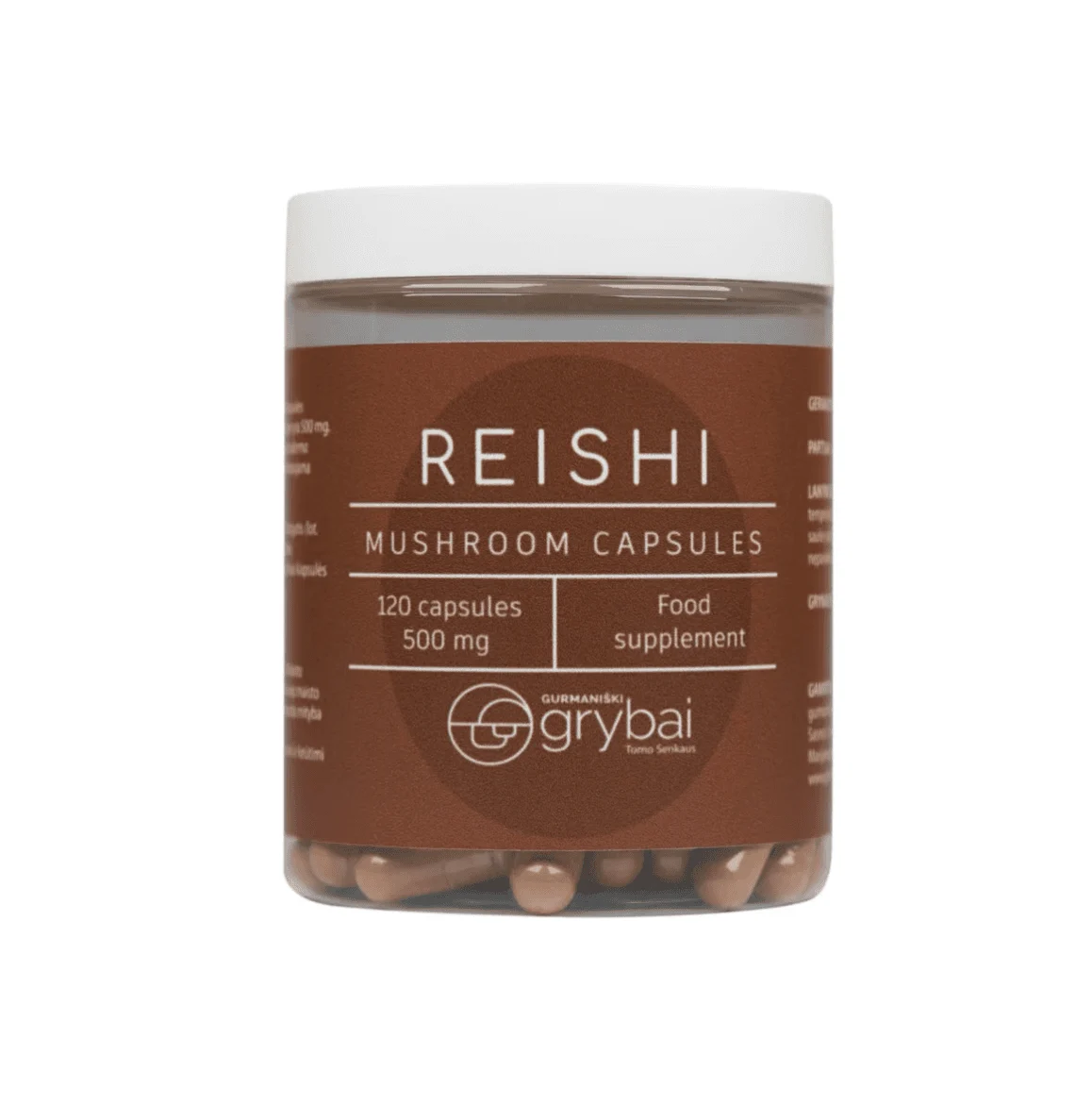 Tikrinis blizgutis (Reishi) kapsules 120vnt.